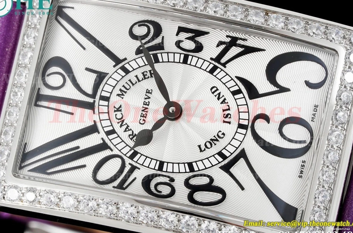 White LE Quartz Diamond Long APSF Island SS Ladies Bezel Dial 0109